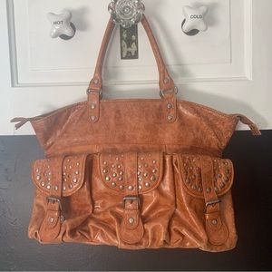 Old Trend honey brown hand shoulder leather bag Free People